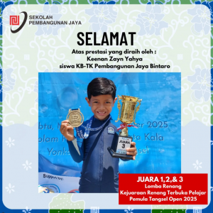 Juara 1,2,& 3 Kejuaraan Renang Terbuka Pelajar Pemula Tangsel Open 2025