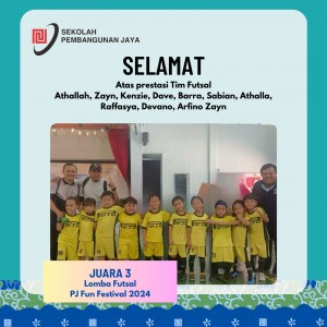 Juara 3 Lomba Futsal PJ Fun Festival 2024 