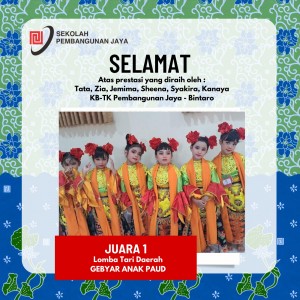 Juara 1 Lomba Tari Daerah (GEBYAR ANAK PAUD)