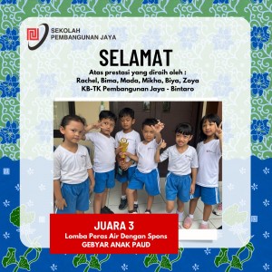 Juara 3 Lomba Peras Air Dengan Spons (GEBYAR ANAK PAUD)