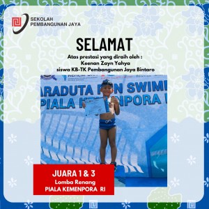 Juara 1 & 3 Lomba Renang Piala Kemenpora RI