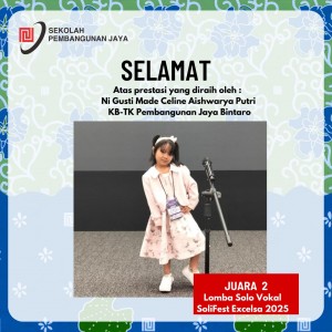 Juara 2 Lomba Solo Vokal SoliFest Excelsa 2025